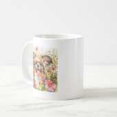 Papillon Watercolor Mug – Dog Lover Gift コーヒーマグカップ (正面左)