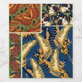 Papillons, Butterflies, Patterns, Plate No.19 ワインラベル (シングルラベル)