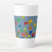 papillons multicolores カフェラテマグ (正面)
