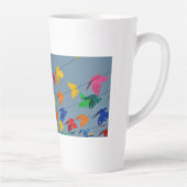 papillons multicolores カフェラテマグ (右)