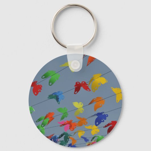 papillons multicolores キーホルダー (正面)