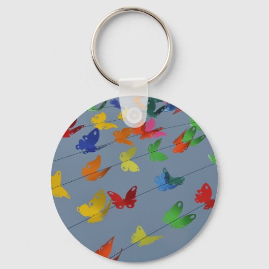 papillons multicolores キーホルダー (裏面)