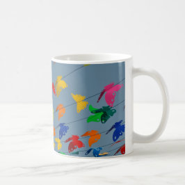 papillons multicolores コーヒーマグカップ