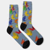papillons multicolores ソックス (右)