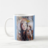 Papooseのベビーシャワーのマグを持つPMACarlsonの女性 コーヒーマグカップ (左)