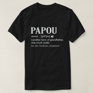 Papouの定義はおもしろいGrandpaギフトクールを意味する Tシャツ