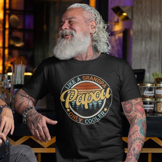 Papou like a Grandpa Only Cooler, Grandpa Tシャツ