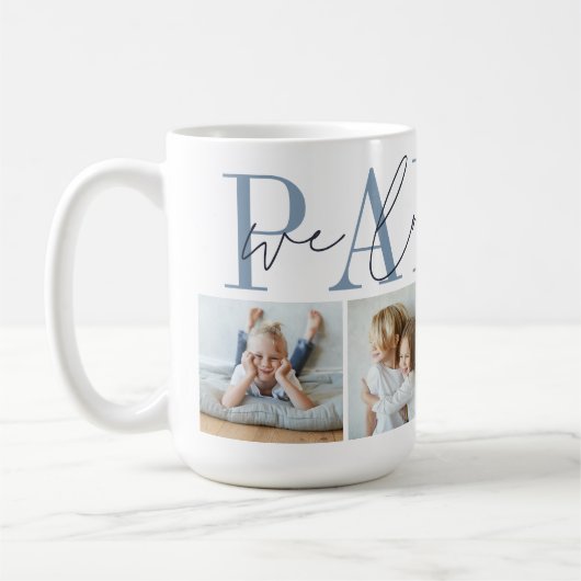 Papou We Love You 4 Photo Collage コーヒーマグカップ (左)