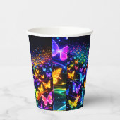 Pappbecher mi Schmetterlingsmotuv 紙コップ (左)
