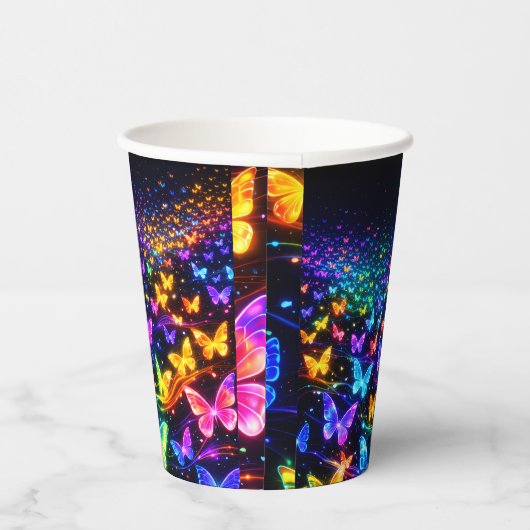 Pappbecher mi Schmetterlingsmotuv 紙コップ (右)