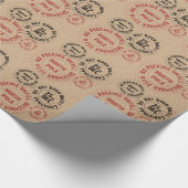 Papperを包むクリスマスのスタンプ ラッピングペーパー (角)