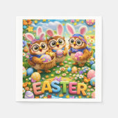 papper napkin rex hoot easter ideas スタンダードカクテルナプキン (正面)