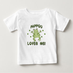 Pappouは私をカエル愛します ベビーTシャツ