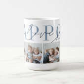 Pappou We Love You 4 Photo Collage コーヒーマグカップ (中央)