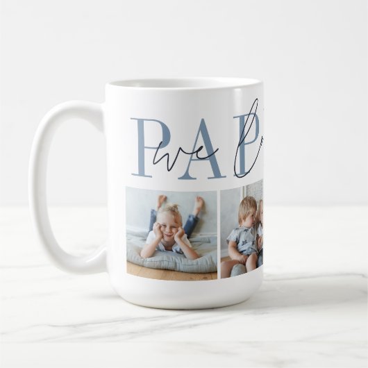 Pappous We Love You 4 Photo Collage コーヒーマグカップ (左)