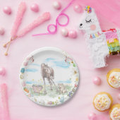 Pappteller Ostermotiv, Süsses Hase mit Pferd ペーパープレート (パーティー)