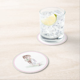 Pappuntersetzer Ostermotiv, Pferd und Hase ラウンドペーパーコースター