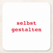 Pappuntersetzer selbst gestalten スクエアペーパーコースター (正面)