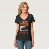 Pappyが修正できない我々は全てのねじれたパパ父のDa Tシャツ (正面フル)
