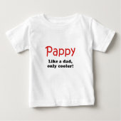 Pappyはパパをよりクールだけ好みます ベビーTシャツ (正面)
