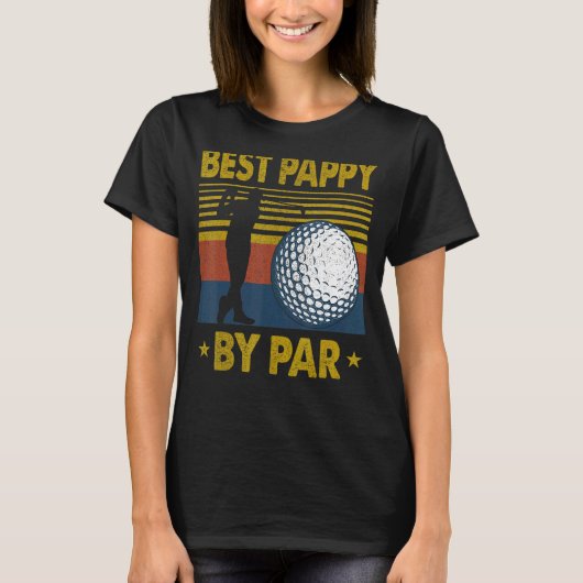 Pappy最高の By Par Discゴルフオ男性へファッダー Tシャツ (正面)
