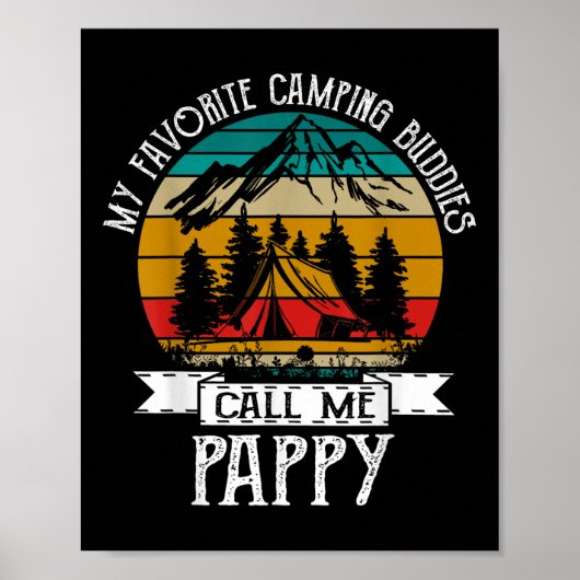 Pappy Camper My Favorite Camping Buddies Call Me P ポスター (正面)