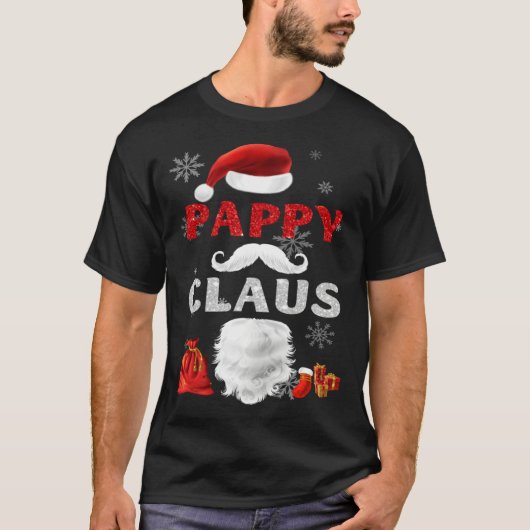 Pappy Claus Matching Family Christmas Santa Tシャツ (正面)