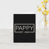 Pappy Est 2024 New Dad Father's Day Men Cket  カード (黄色い花)
