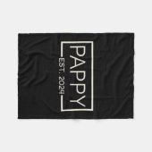 Pappy Est 2024 New Dad Father's Day Men Cket  フリースブランケット (正面(横))