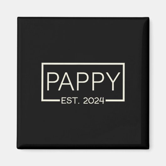 Pappy Est 2024 New Dad Father's Day Men Cket  マグネット (正面)