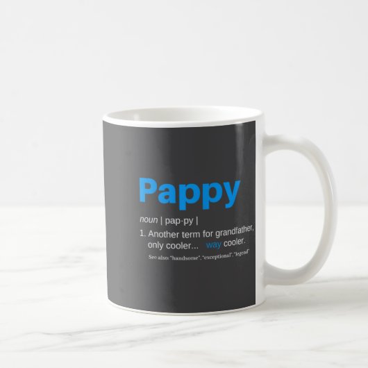 Pappy Grandpa Fathers Day Definition Birthday  コーヒーマグカップ (右)