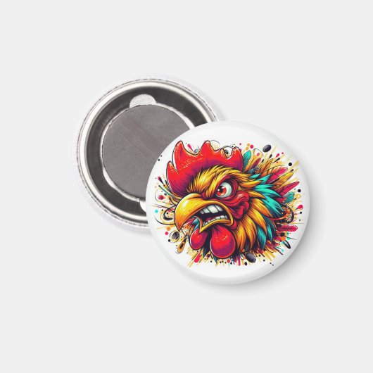 Pappy the Spirited Rooster Magnet マグネット (正面/裏面)