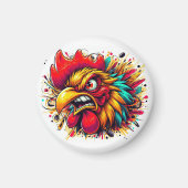 Pappy the Spirited Rooster Magnet マグネット (正面)