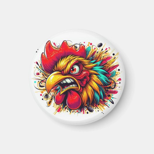 Pappy the Spirited Rooster Magnet マグネット (正面)