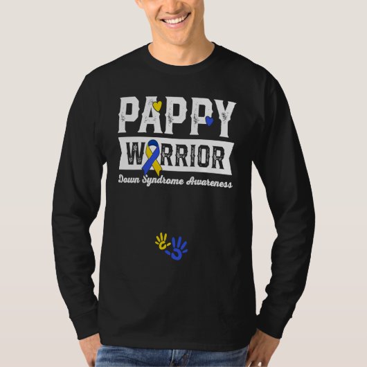 Pappy Warrior Down Syndrome Awareness Family Tシャツ (正面)