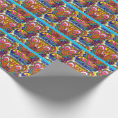 PAPRを包む素晴しい六十年代のスタイルのレトロのクリスマス ラッピングペーパー (角)