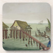 Papuの種族、Rawakの住居は、22をのためのめっきします コースター (正面)