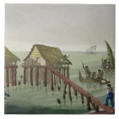 Papuの種族、Rawakの住居は、22をのためのめっきします タイル (正面)