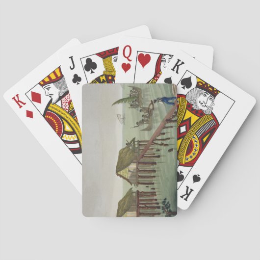 Papuの種族、Rawakの住居は、22をのためのめっきします トランプ (裏面)