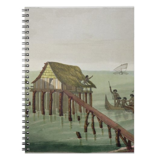Papuの種族、Rawakの住居は、22をのためのめっきします ノートブック (正面)
