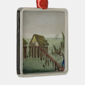 Papuの種族、Rawakの住居は、22をのためのめっきします メタルオーナメント (右)