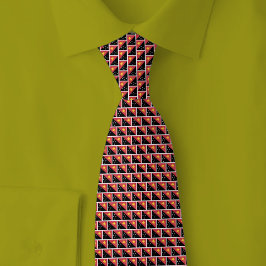 Papua New Guinea Flag Brick Pattern ネクタイ