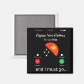 Papua New Guinea Is Calling And I Must Go Papua Ne マグネット (正面/裏面)