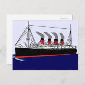 Paquebotフランスの1912年の郵便はがき シーズンポストカード (正面/裏面)