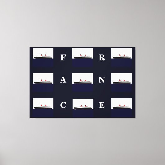 Paquebot France キャンバスプリント (正面)