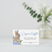 Paques lapin bleu blanc fleurs couches tirage cart エンクロージャーカード (スタンド正面)