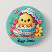 Pâques - l'aventure du petit poussin 缶バッジ (正面)