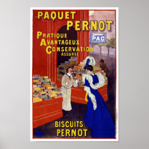 Paquet Pernotのヴィンテージ広告のポスターの復元 ポスター