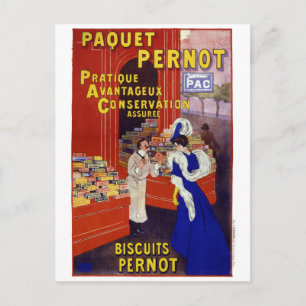 Paquet Pernotのヴィンテージ広告のポスターの復元 ポストカード