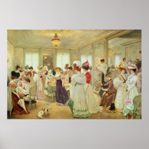 Paquin 1906年Cinq Heuresのchez le Couturier ポスター